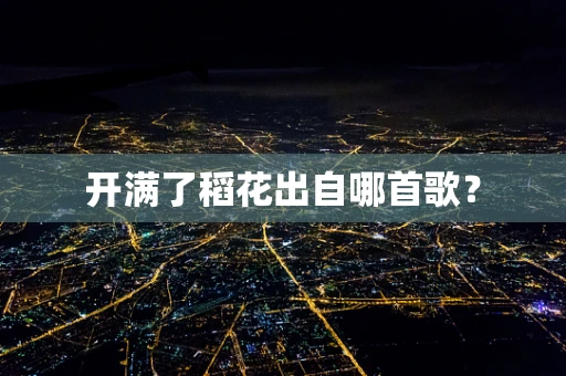 开满了稻花出自哪首歌？
