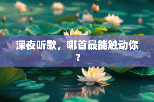 深夜听歌，哪首最能触动你？