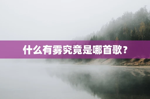 什么有雾究竟是哪首歌？