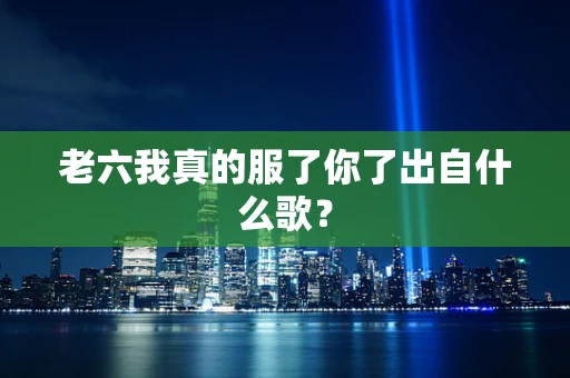 老六我真的服了你了出自什么歌？