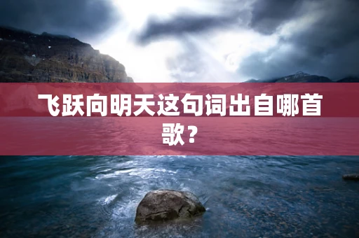 飞跃向明天这句词出自哪首歌？