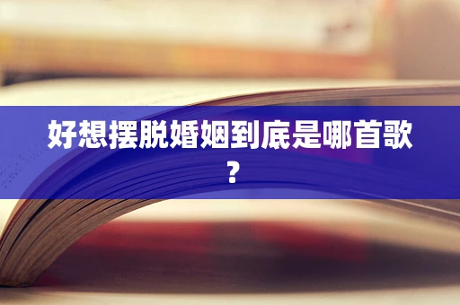 好想摆脱婚姻到底是哪首歌？