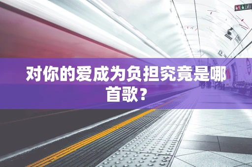 对你的爱成为负担究竟是哪首歌？