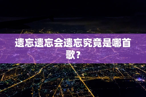 遗忘遗忘会遗忘究竟是哪首歌？
