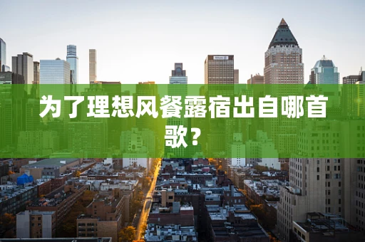 为了理想风餐露宿出自哪首歌？