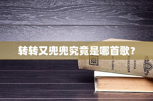 转转又兜兜究竟是哪首歌？