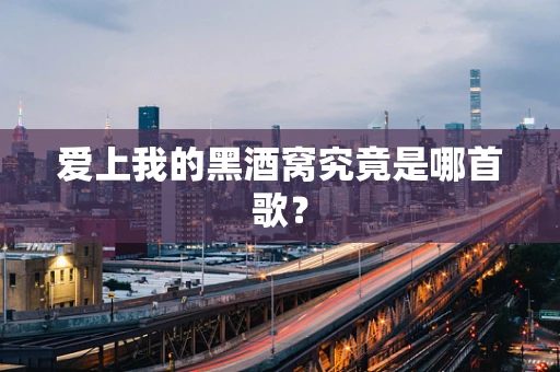 爱上我的黑酒窝究竟是哪首歌？
