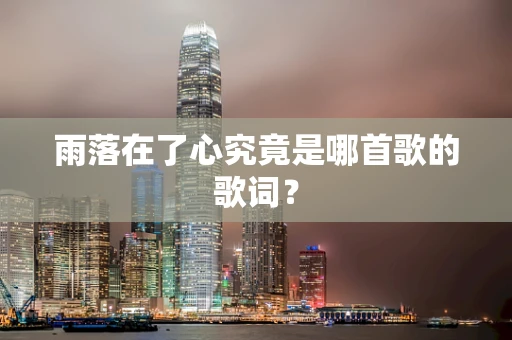 雨落在了心究竟是哪首歌的歌词？