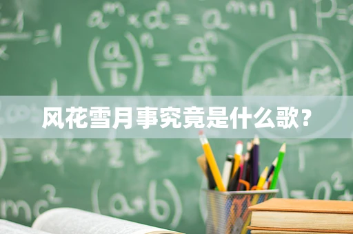 风花雪月事究竟是什么歌？