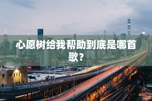 心愿树给我帮助到底是哪首歌？