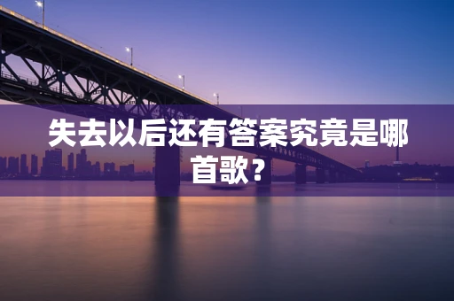 失去以后还有答案究竟是哪首歌？