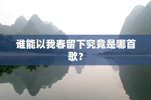 谁能以我春留下究竟是哪首歌？