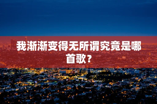 我渐渐变得无所谓究竟是哪首歌？