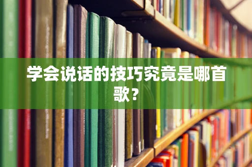学会说话的技巧究竟是哪首歌？