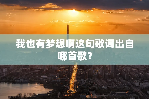 我也有梦想啊这句歌词出自哪首歌？