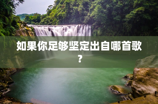 如果你足够坚定出自哪首歌？