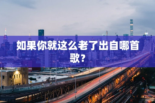 如果你就这么老了出自哪首歌？