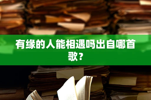 有缘的人能相遇吗出自哪首歌？