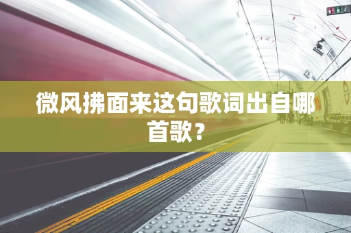 微风拂面来这句歌词出自哪首歌？