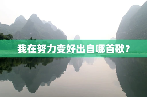 我在努力变好出自哪首歌？