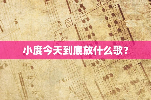 小度今天到底放什么歌？