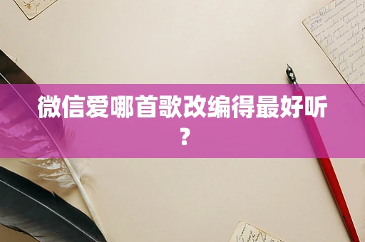 微信爱哪首歌改编得最好听？