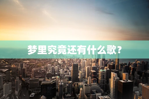 梦里究竟还有什么歌？