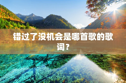 错过了没机会是哪首歌的歌词？