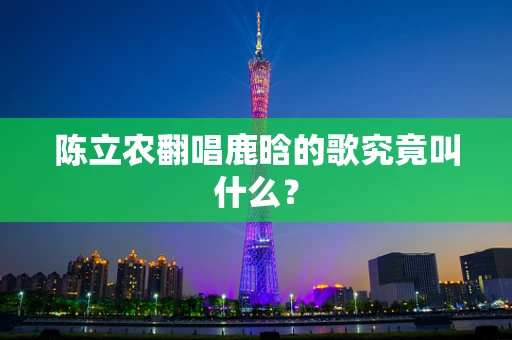 陈立农翻唱鹿晗的歌究竟叫什么？
