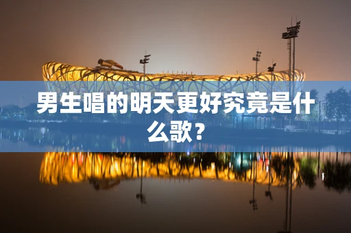 男生唱的明天更好究竟是什么歌？