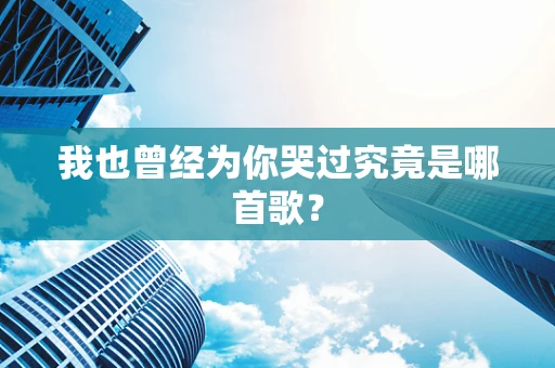 我也曾经为你哭过究竟是哪首歌？