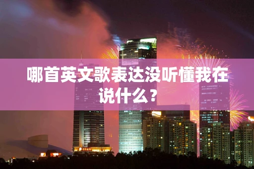 哪首英文歌表达没听懂我在说什么？
