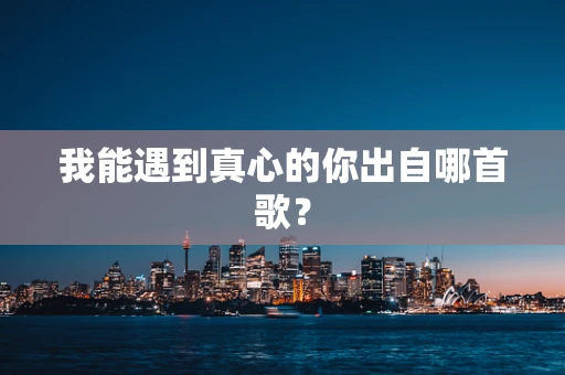 我能遇到真心的你出自哪首歌？