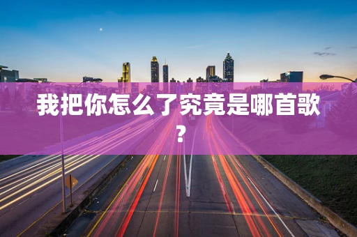 我把你怎么了究竟是哪首歌？