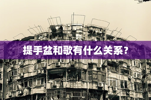 提手盆和歌有什么关系？