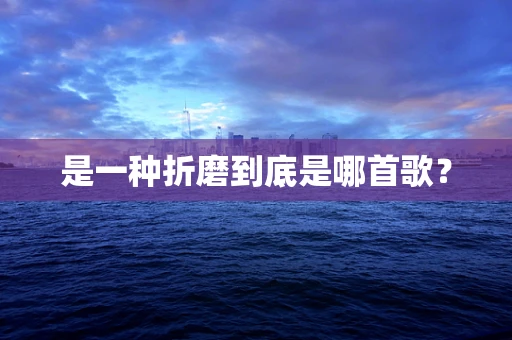 是一种折磨到底是哪首歌？