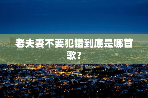 老夫妻不要犯错到底是哪首歌？