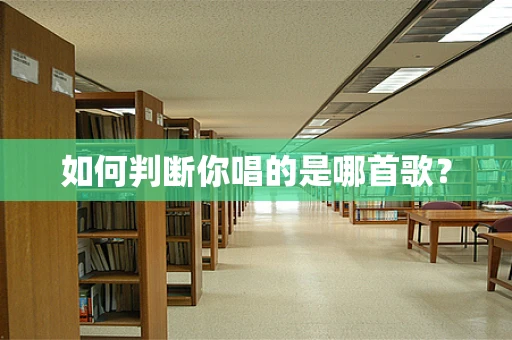 如何判断你唱的是哪首歌？