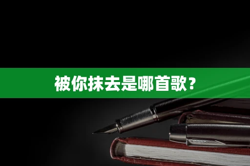 被你抹去是哪首歌？