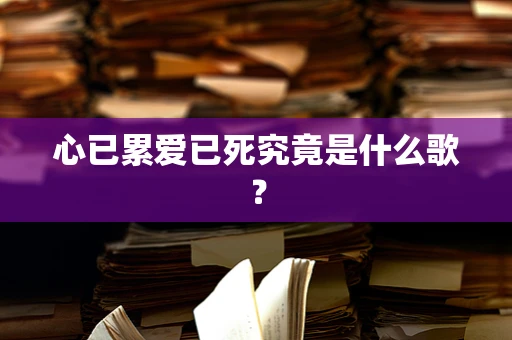 心已累爱已死究竟是什么歌？