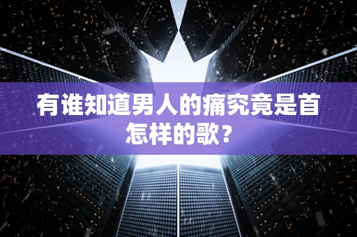 有谁知道男人的痛究竟是首怎样的歌？