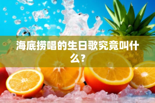 海底捞唱的生日歌究竟叫什么？