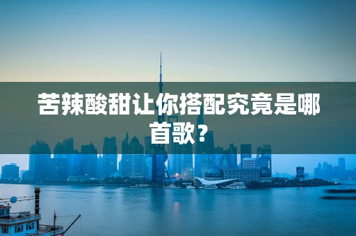 苦辣酸甜让你搭配究竟是哪首歌？
