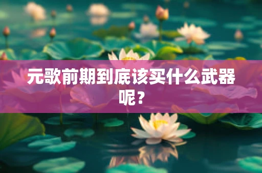 元歌前期到底该买什么武器呢？