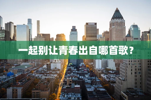 一起别让青春出自哪首歌？