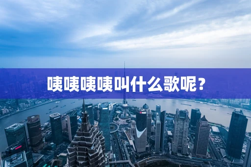 咦咦咦咦叫什么歌呢？