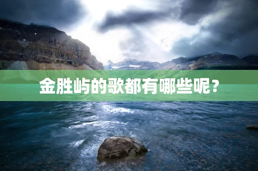 金胜屿的歌都有哪些呢？
