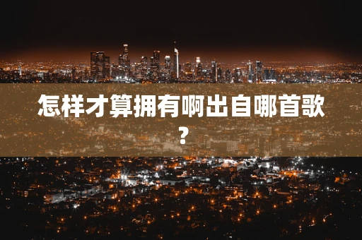 怎样才算拥有啊出自哪首歌？