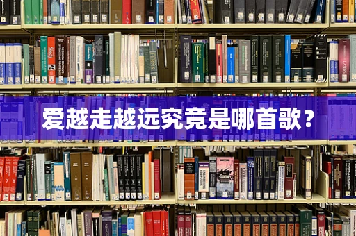 爱越走越远究竟是哪首歌？