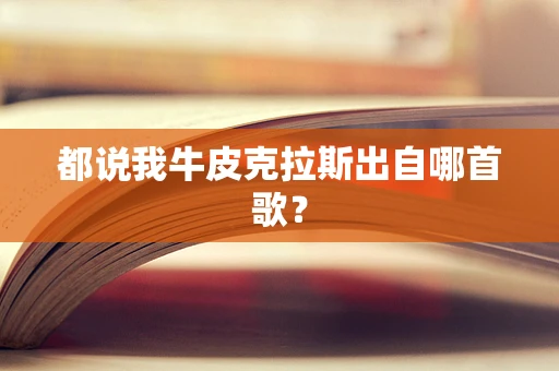 都说我牛皮克拉斯出自哪首歌？